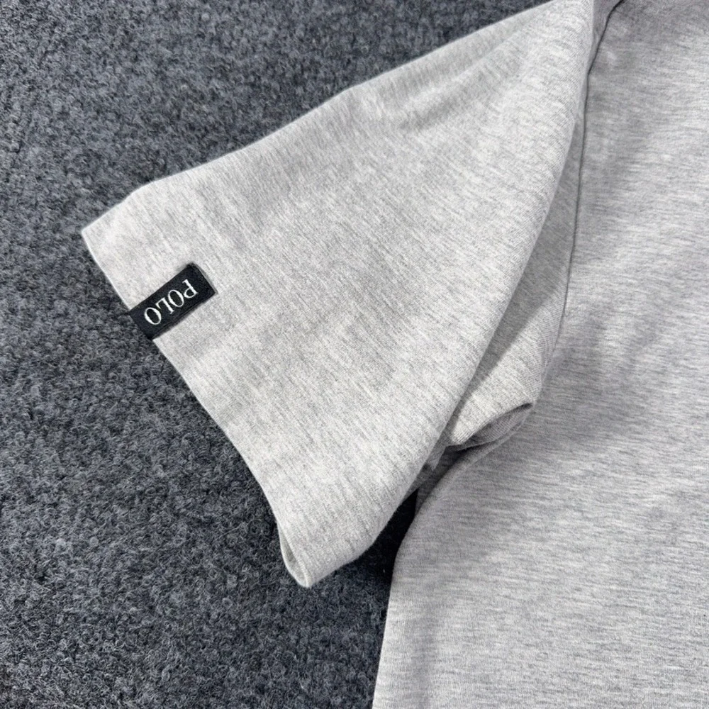 Polo Golf Ralph Lauren Mens Gray Stretch Lisle Pima Cotton Polo Shirt Size M